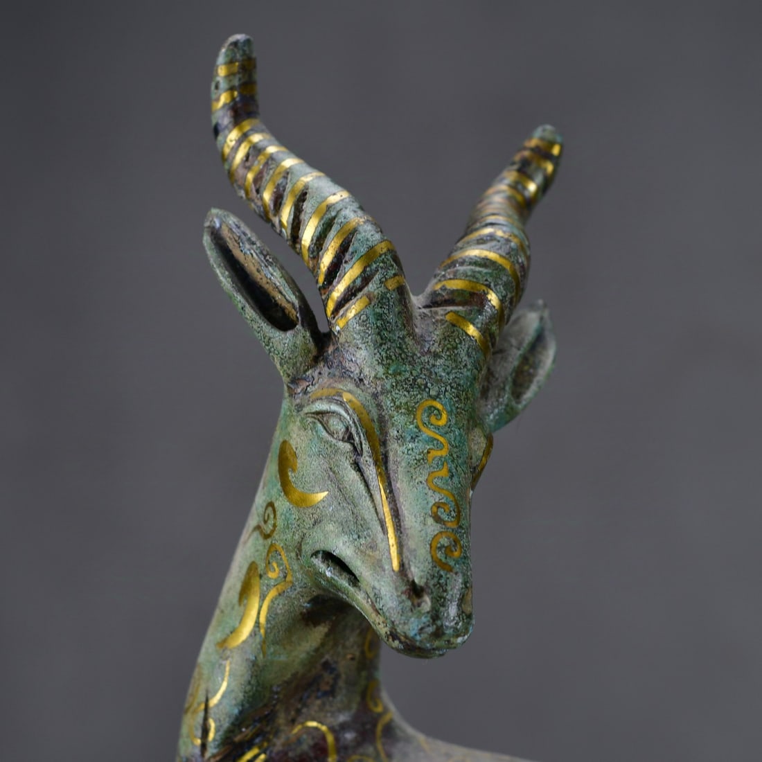 Old Gilt Gold Bronze Sheep Statue - 2