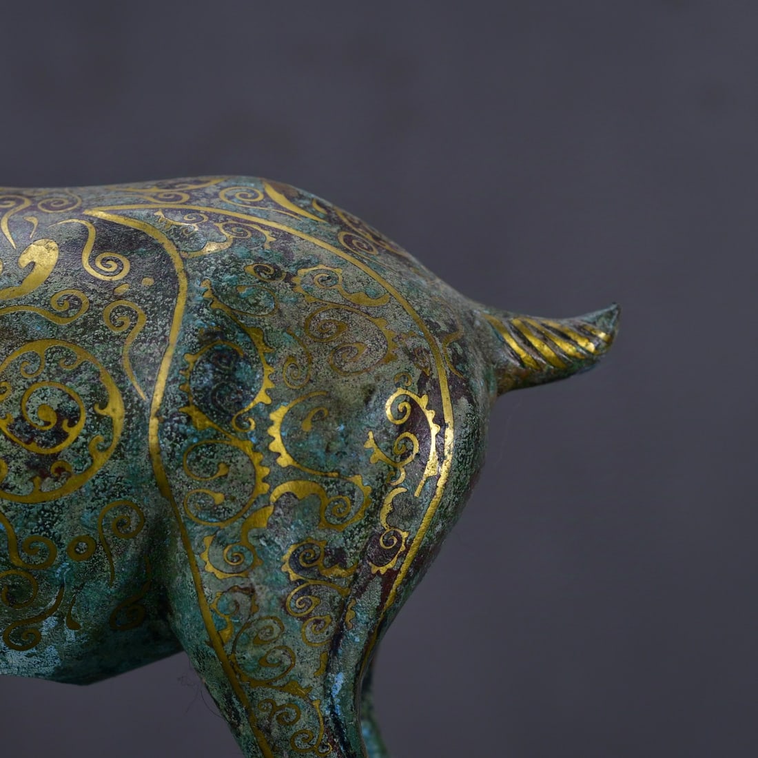 Old Gilt Gold Bronze Sheep Statue - 4