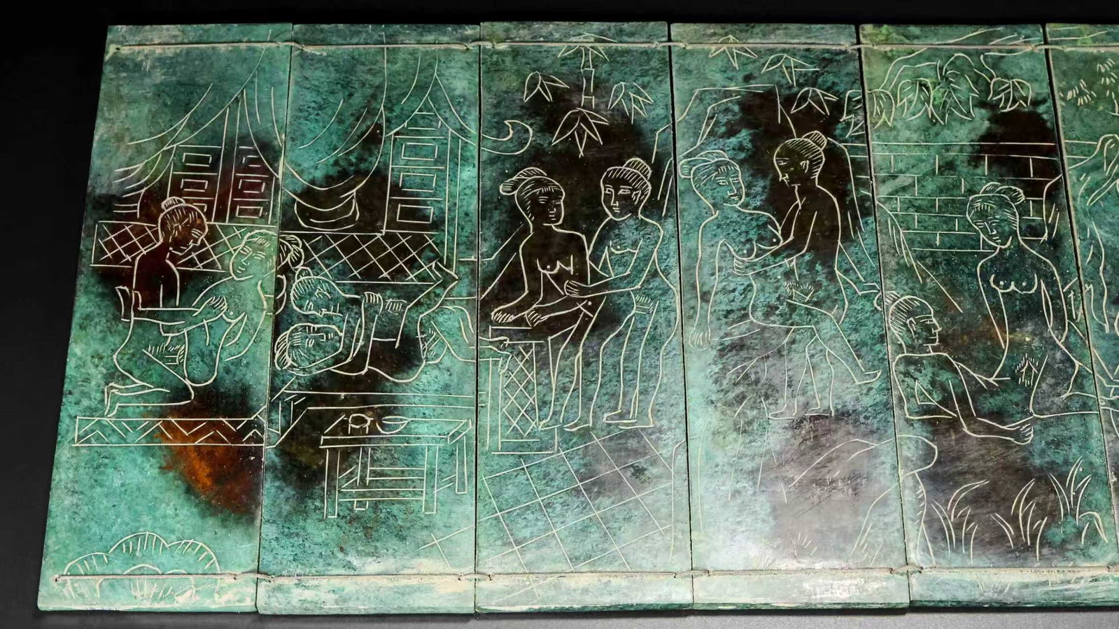 Vintage Hetian Jade Statue - 3
