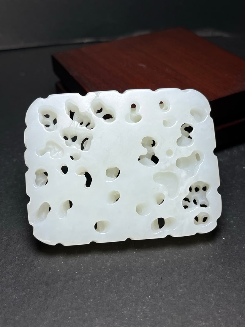 Superb White Hetian Jade Hand Carved Figure Pendant - 5