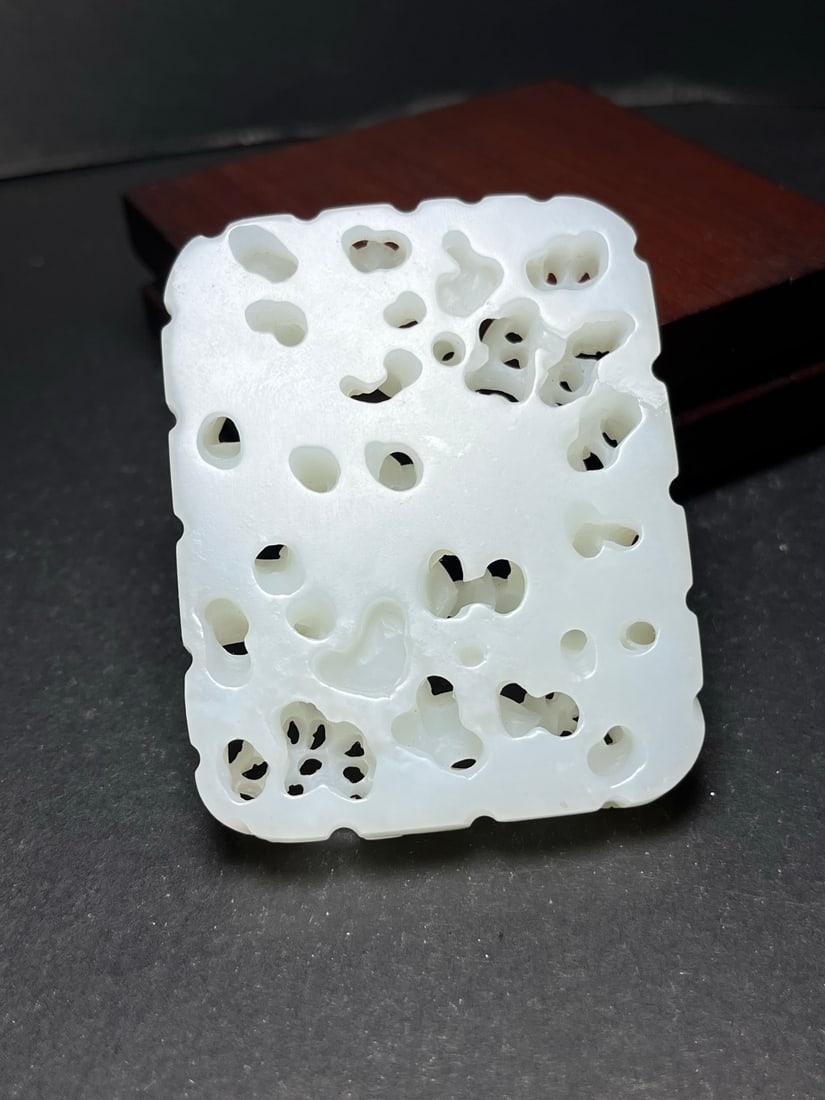 Superb White Hetian Jade Hand Carved Figure Pendant - 6