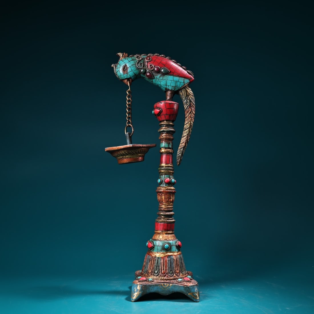 Old Tibetan Gilt Gold Bronze Inlay Turquoise & Gem Parrot Oil Lamp Statue: Title: Old Hetian Jade Dragon Pendant Date/Period: After2066 Origin: Chinese Dimension: 59x80x25(mm) 2.32x3.15x0.98(inches) Weight 0.35 lbs/157g Materials: Hetian Jade Reserve: $599.00 Shipping: