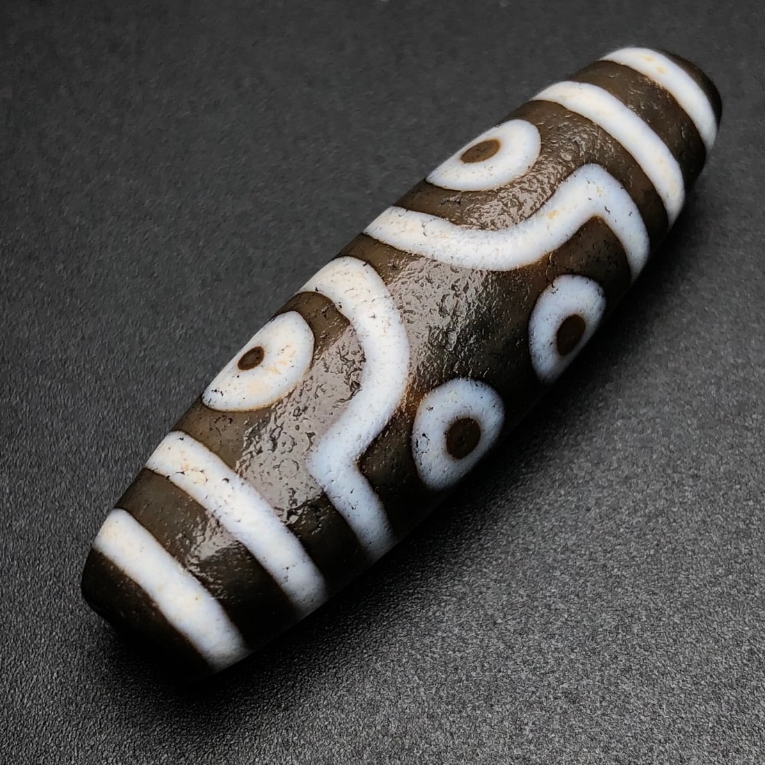 Old Tibetan Seven Eyes DZI Agate Pendant - 2