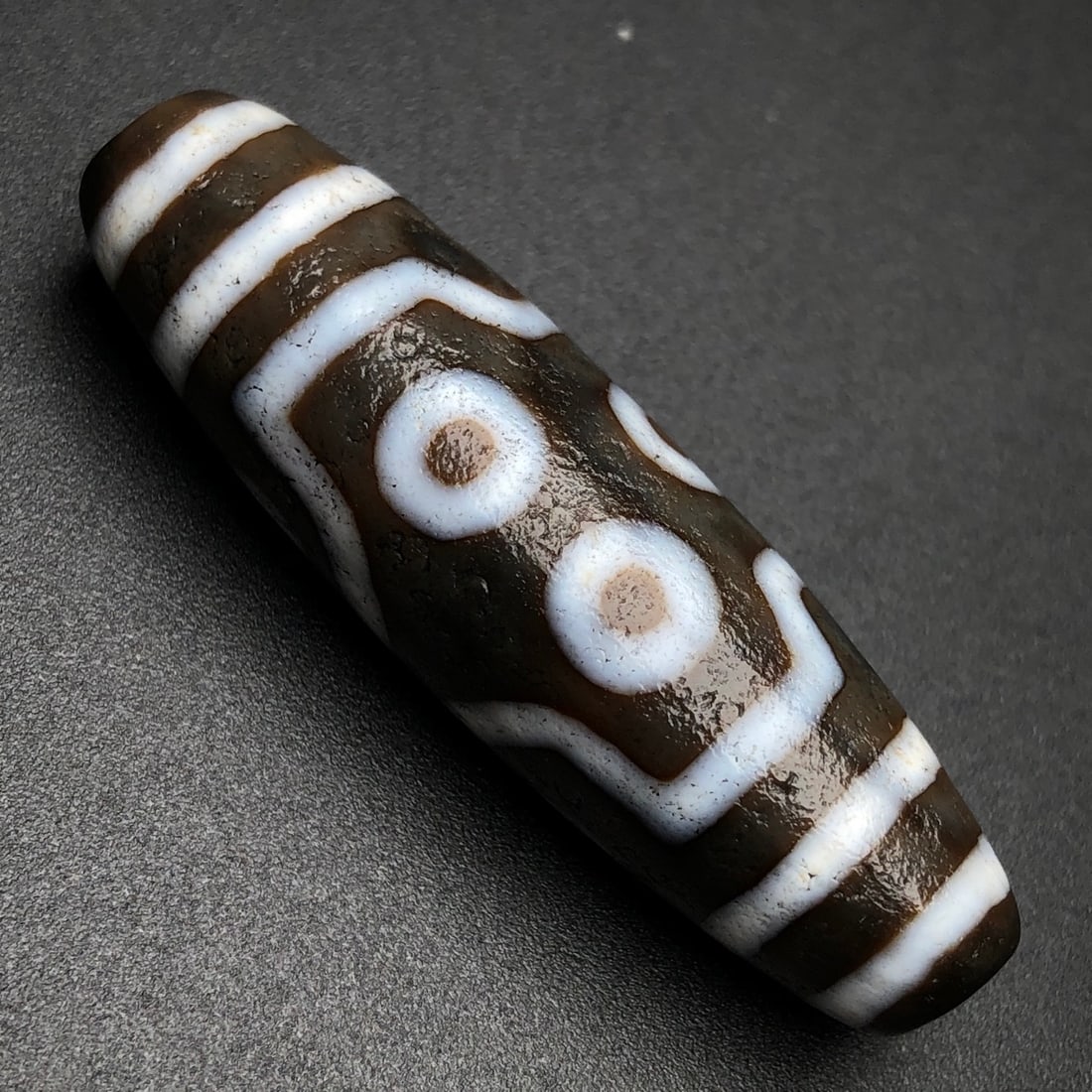 Old Tibetan Seven Eyes DZI Agate Pendant - 3