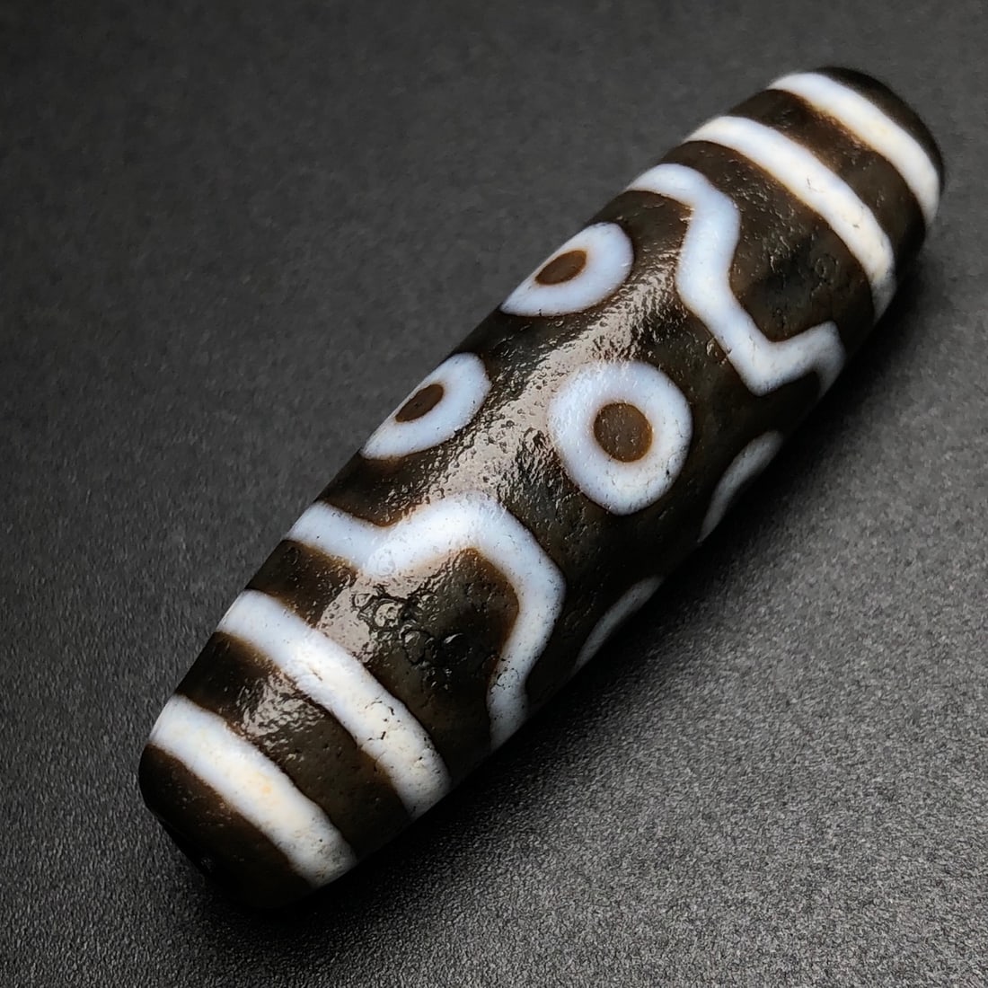 Old Tibetan Seven Eyes DZI Agate Pendant - 4