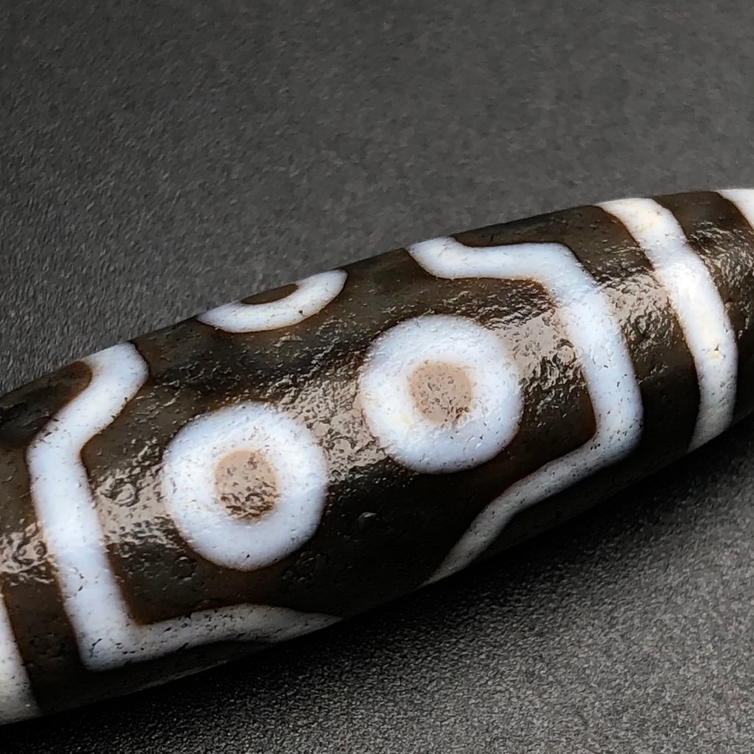 Old Tibetan Seven Eyes DZI Agate Pendant - 7