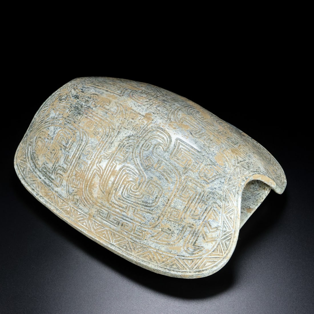 Vintage Hetian Jade Turtle Shell Statue - 2