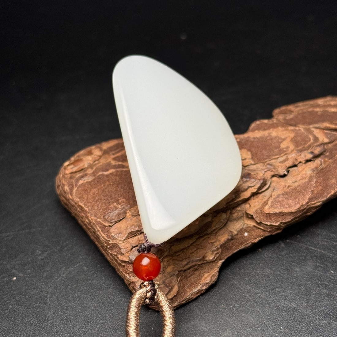 White Hetian Jade Original Stone Pendant - 6