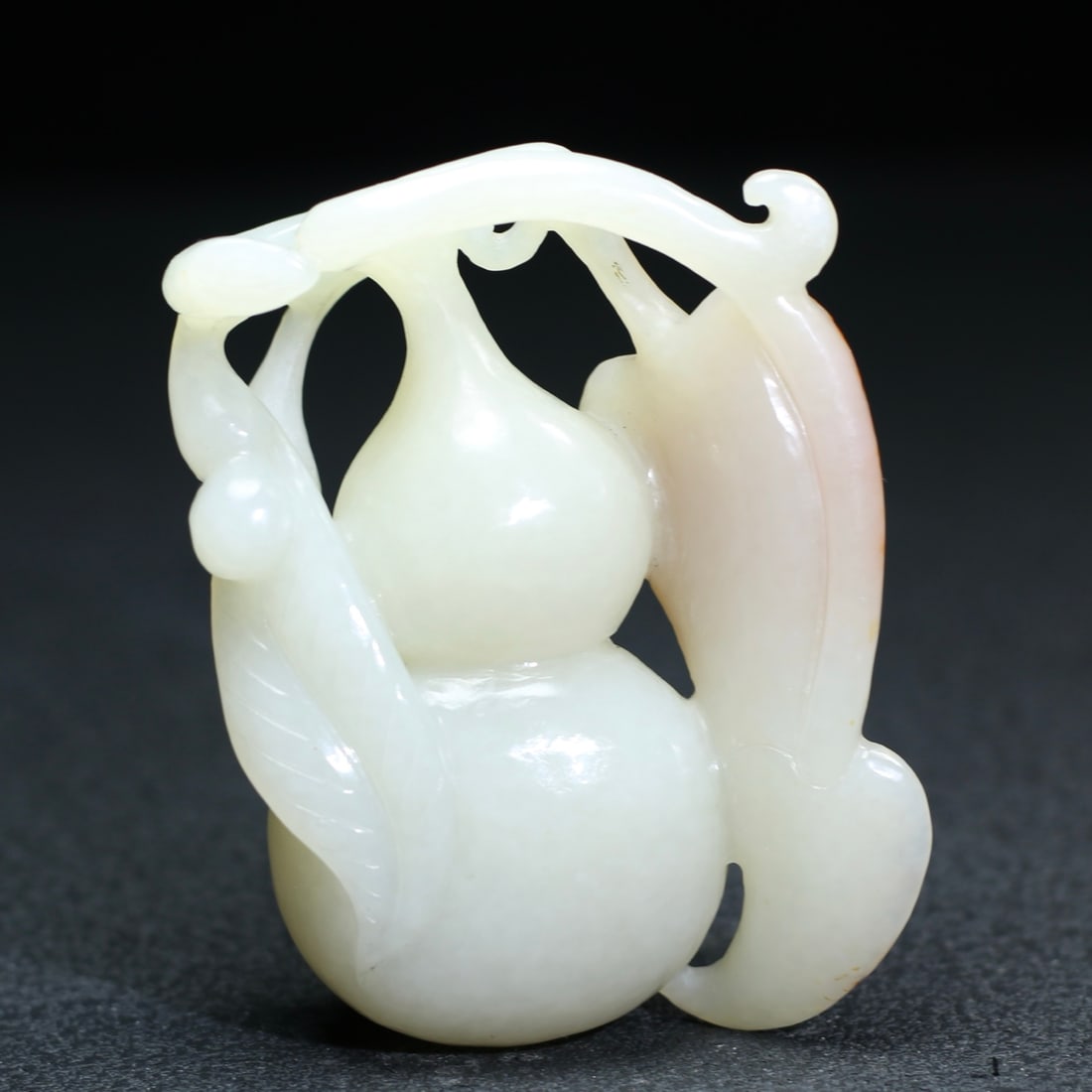 Natural Hetian Jade Carved Gourd Statue - 2