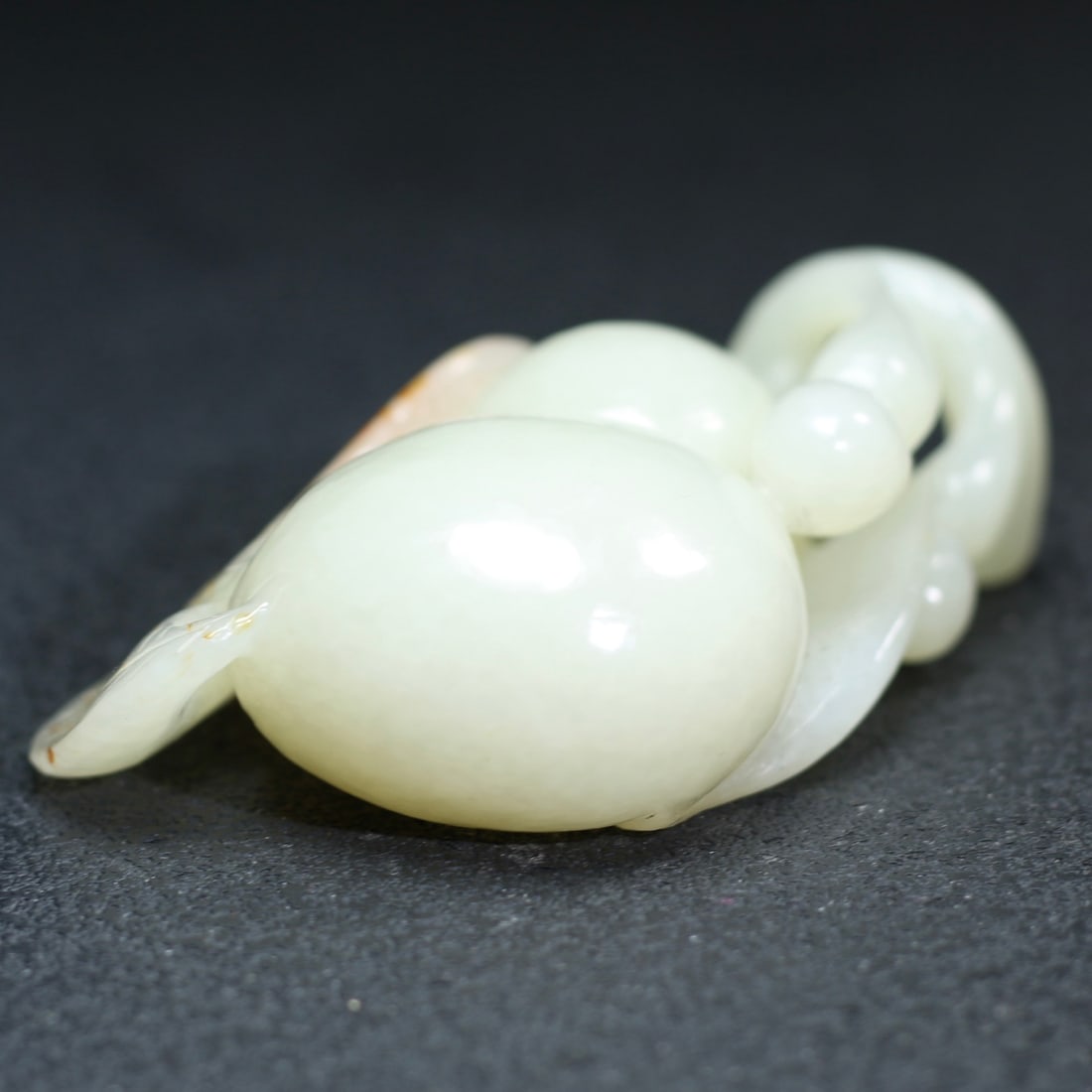 Natural Hetian Jade Carved Gourd Statue - 7