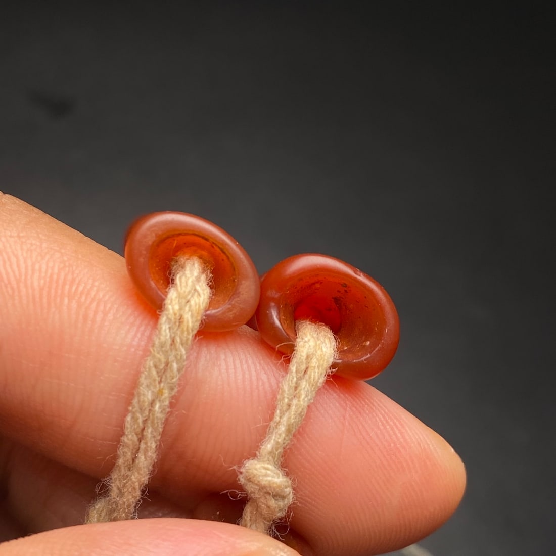 Old Agate Bamboo Joint Necklace - 9