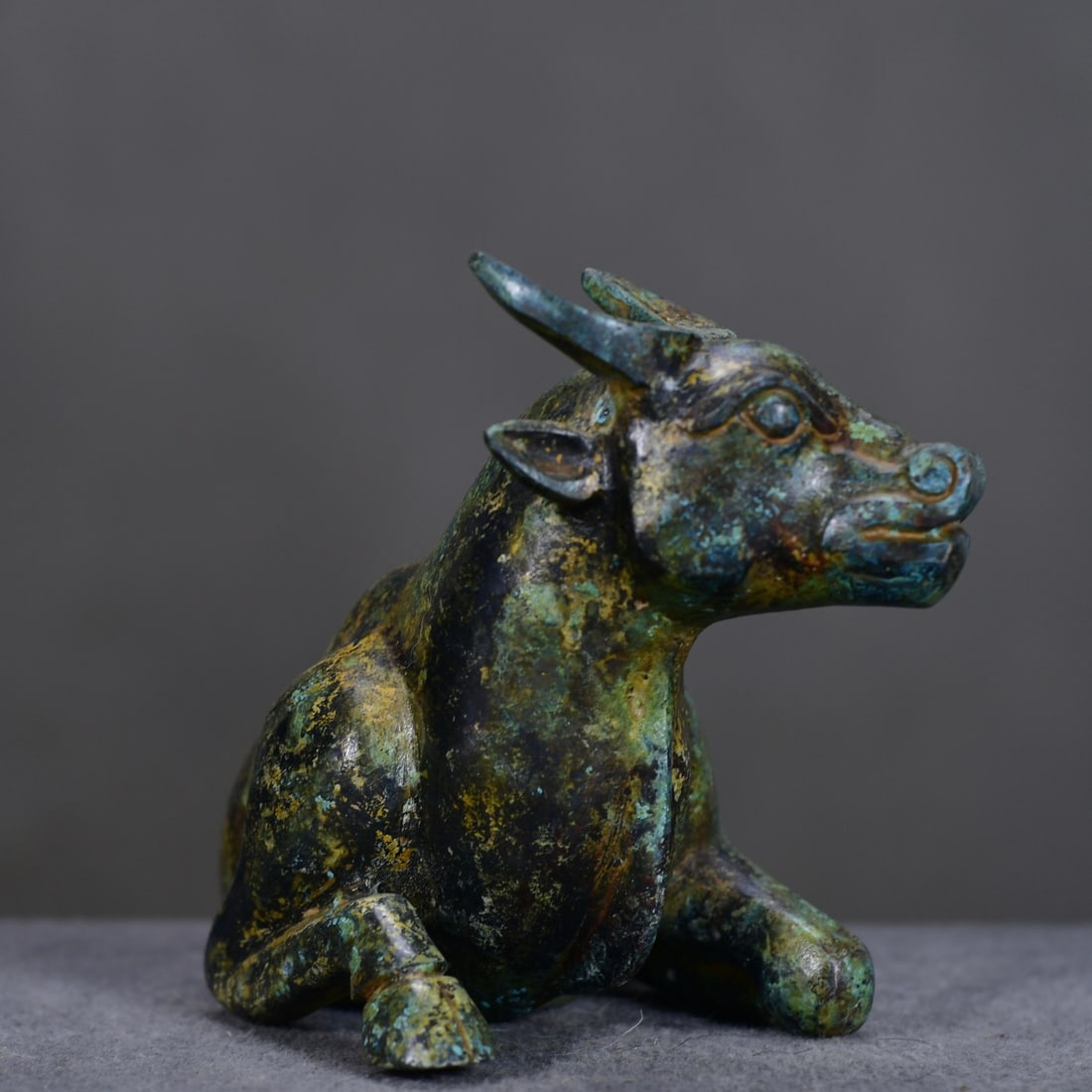 Old Bronze Ox Statue - 7