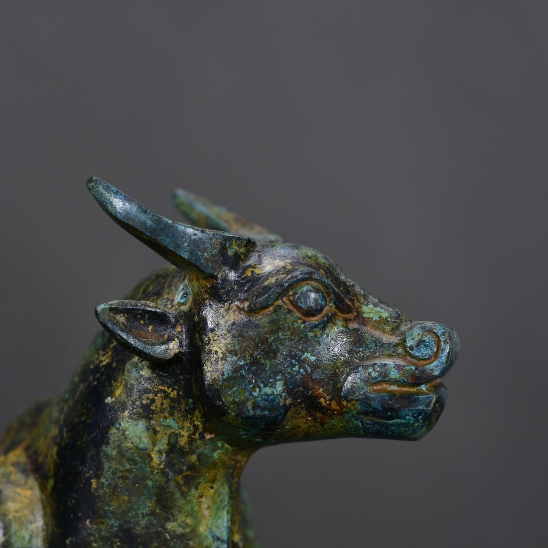 Old Bronze Ox Statue - 8