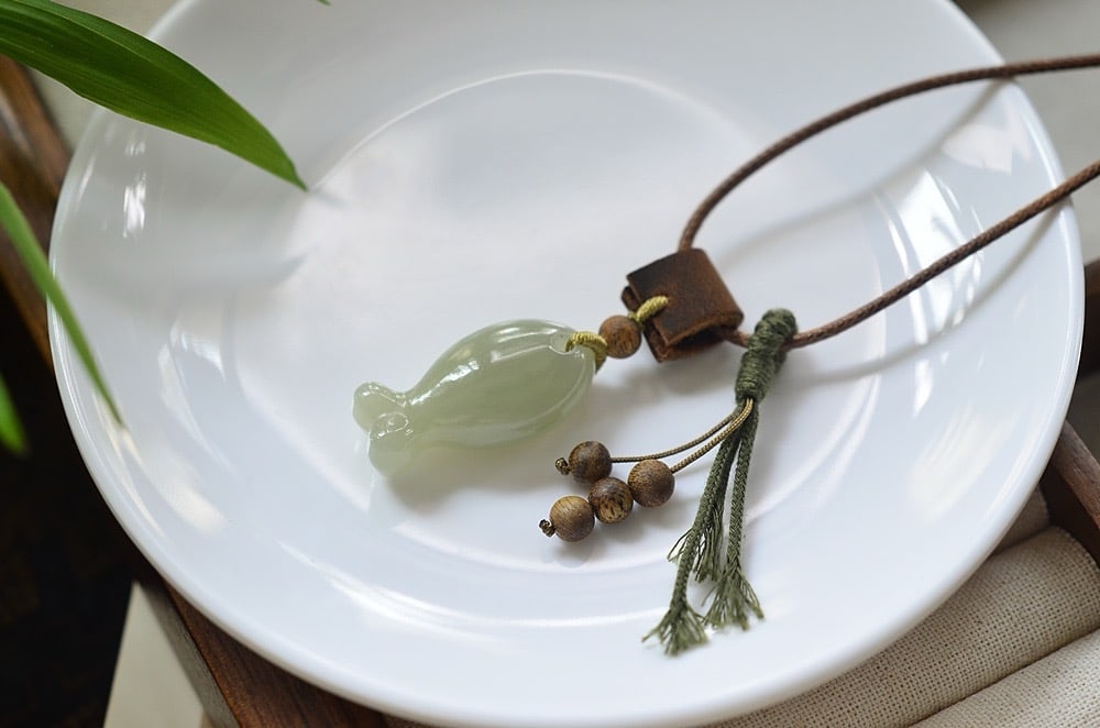 Natural Hetian Jade Pendant - Fish - 4