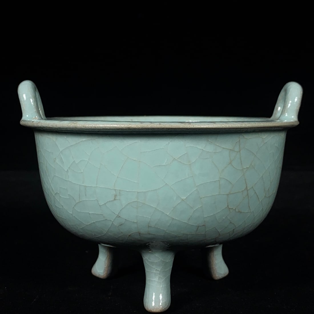Old Ru Kiln Double Ear Porcelain Incense Burner - 3