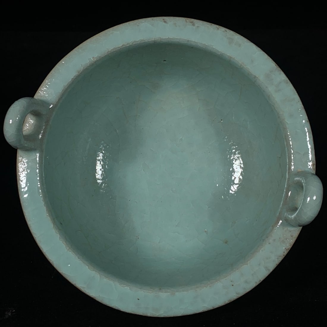 Old Ru Kiln Double Ear Porcelain Incense Burner - 5