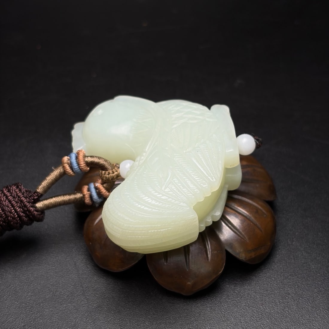 Natural White Hetian Jade Pendant - Rooster - 3