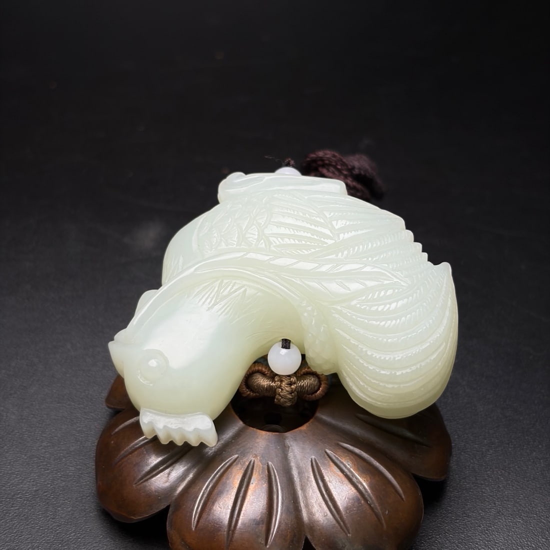 Natural White Hetian Jade Pendant - Rooster - 6