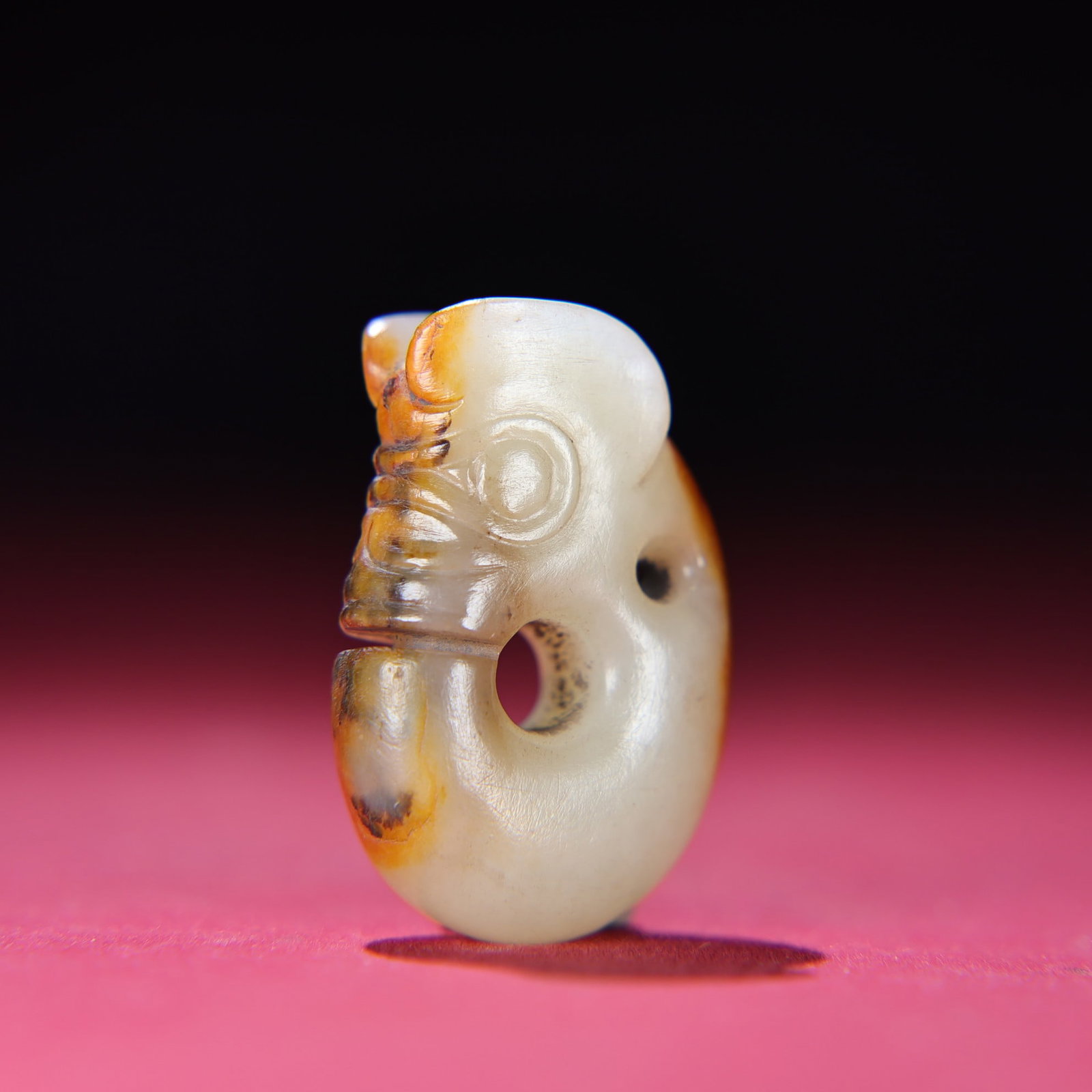 Vintage Hetian Jade Pendant - Dragon - 4