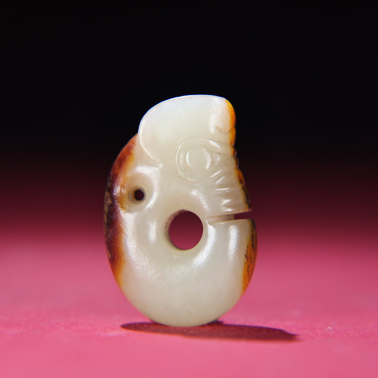 Vintage Hetian Jade Pendant - Dragon - 5