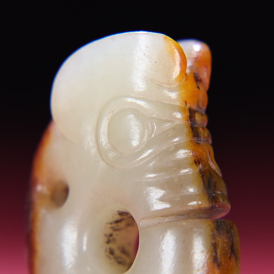 Vintage Hetian Jade Pendant - Dragon - 6