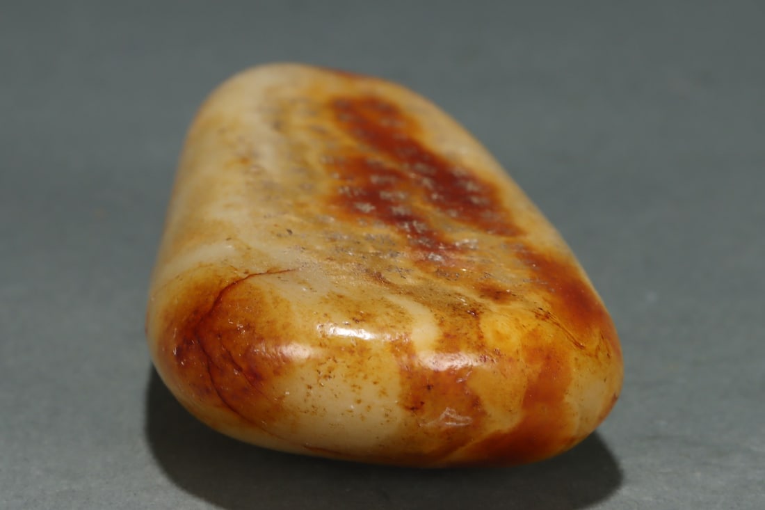 Original Stone Hetian Jade Hand-Carved Poetic Prose Statue w Box - 7