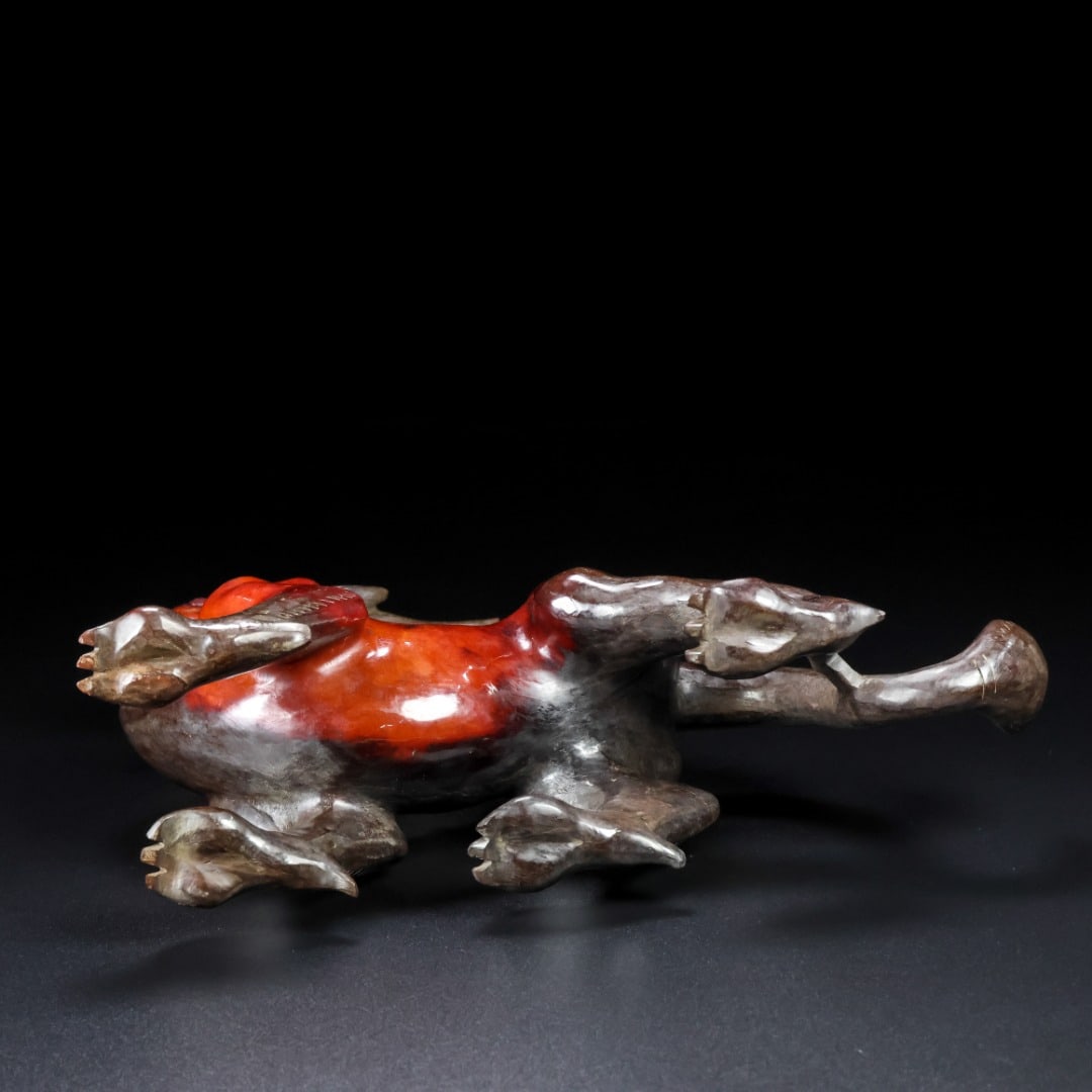 Vintage Hetian Jade Dragon & Figure Statue - 9