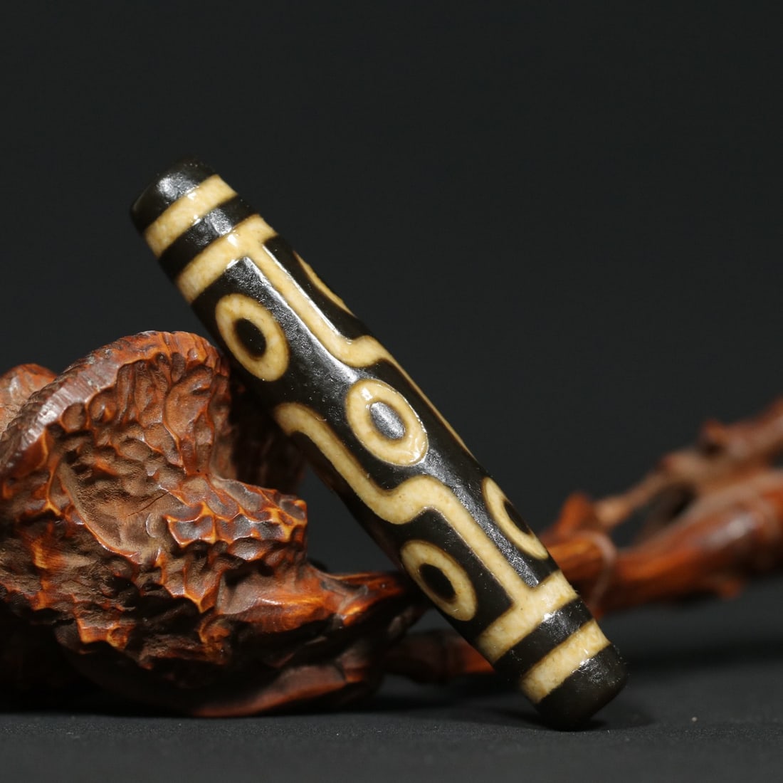 Old Tibetan Nine Eyes DZI Agate Pendant - 2