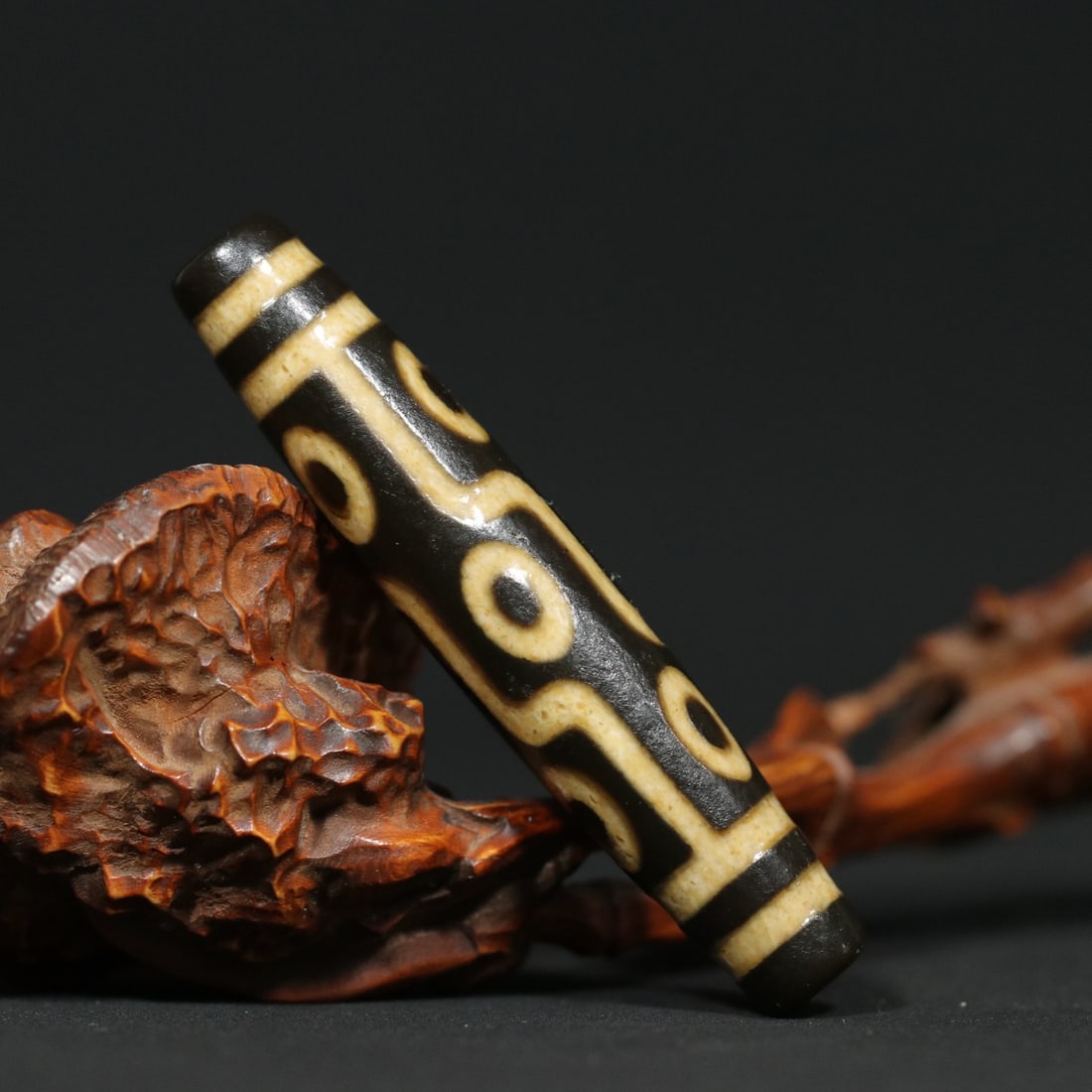 Old Tibetan Nine Eyes DZI Agate Pendant - 3