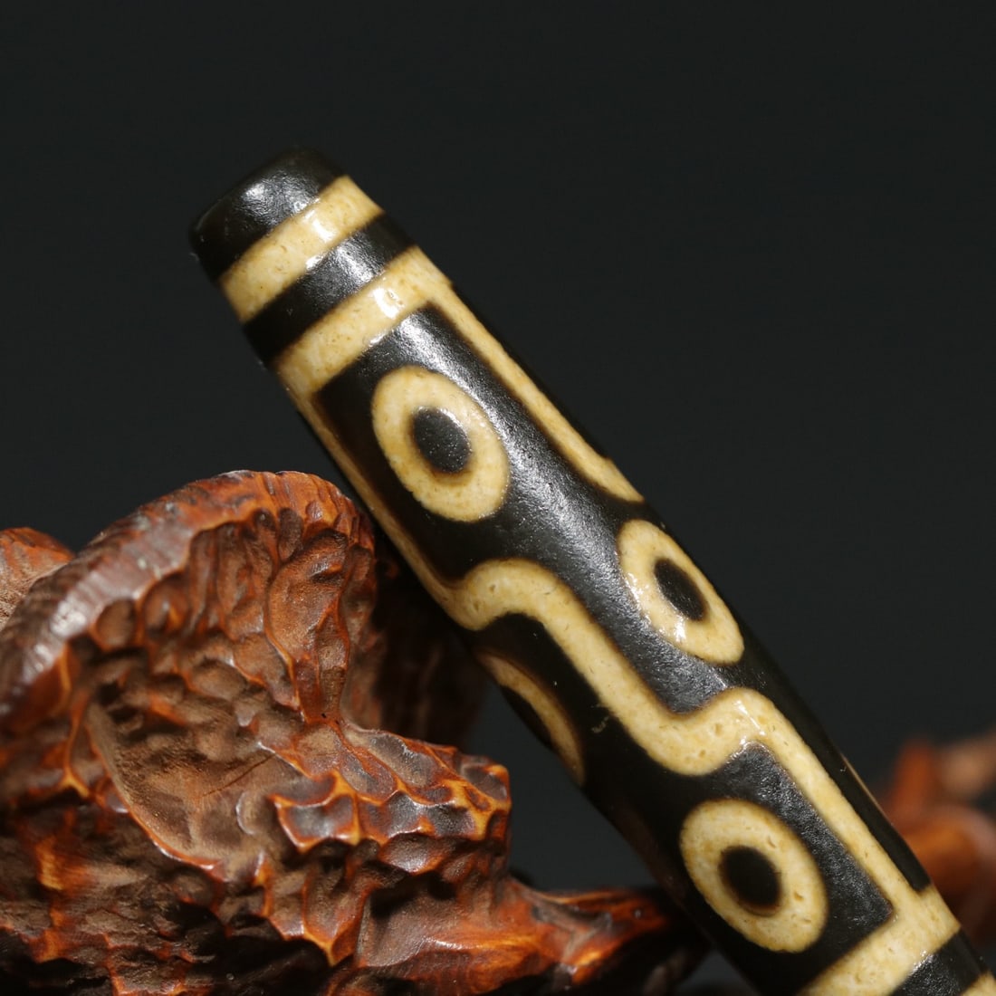 Old Tibetan Nine Eyes DZI Agate Pendant - 5