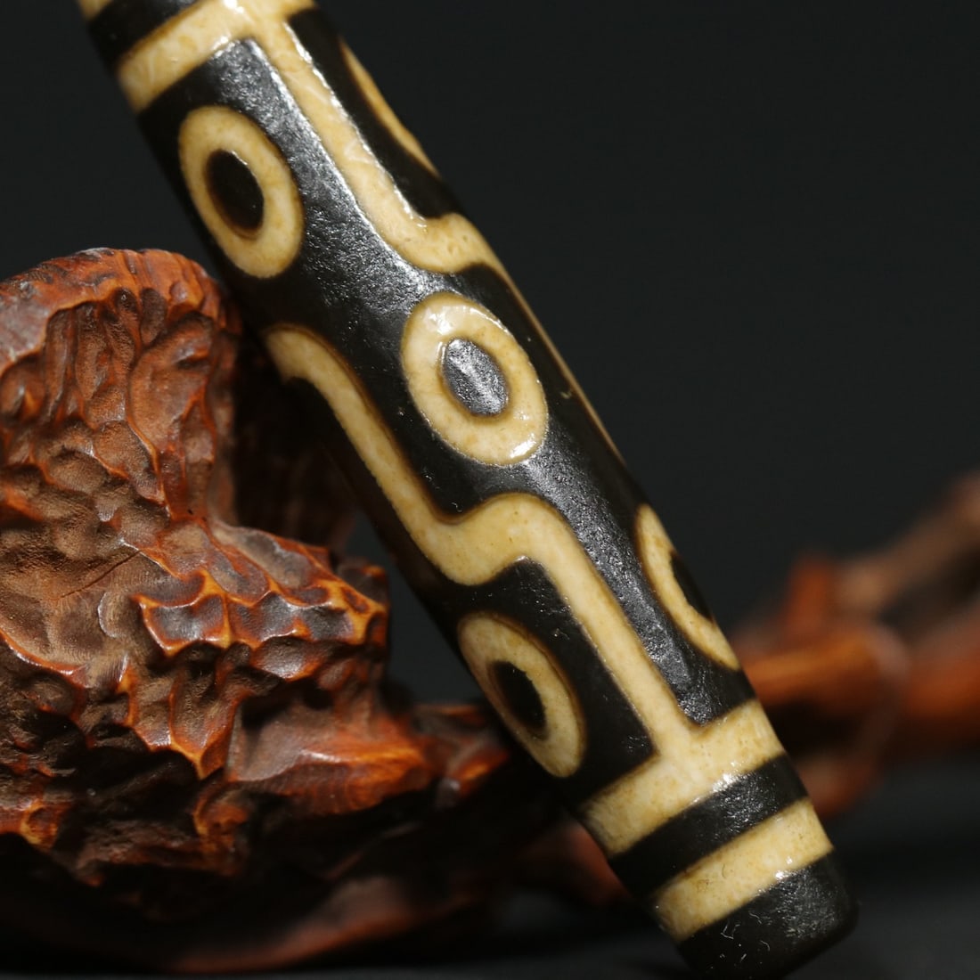 Old Tibetan Nine Eyes DZI Agate Pendant - 7