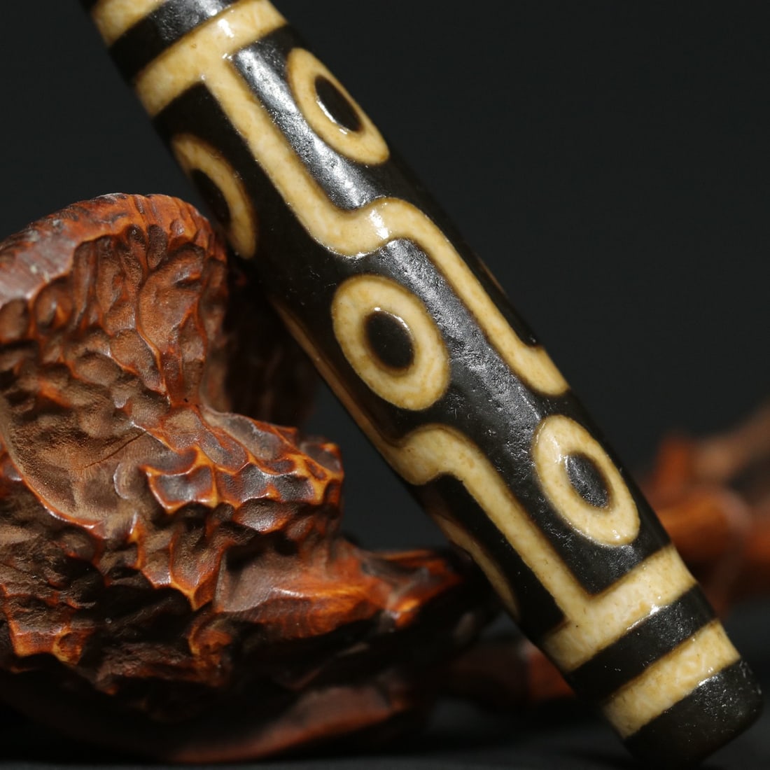 Old Tibetan Nine Eyes DZI Agate Pendant - 8