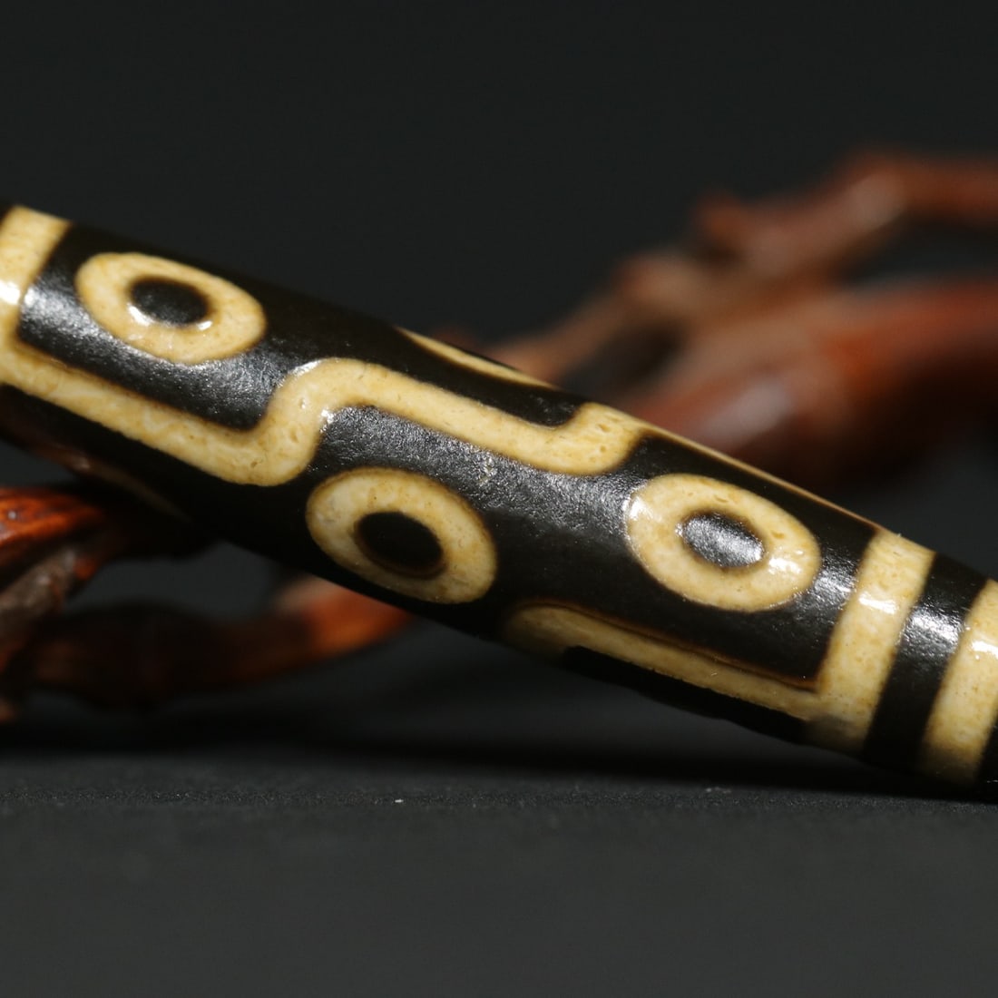 Old Tibetan Nine Eyes DZI Agate Pendant - 9