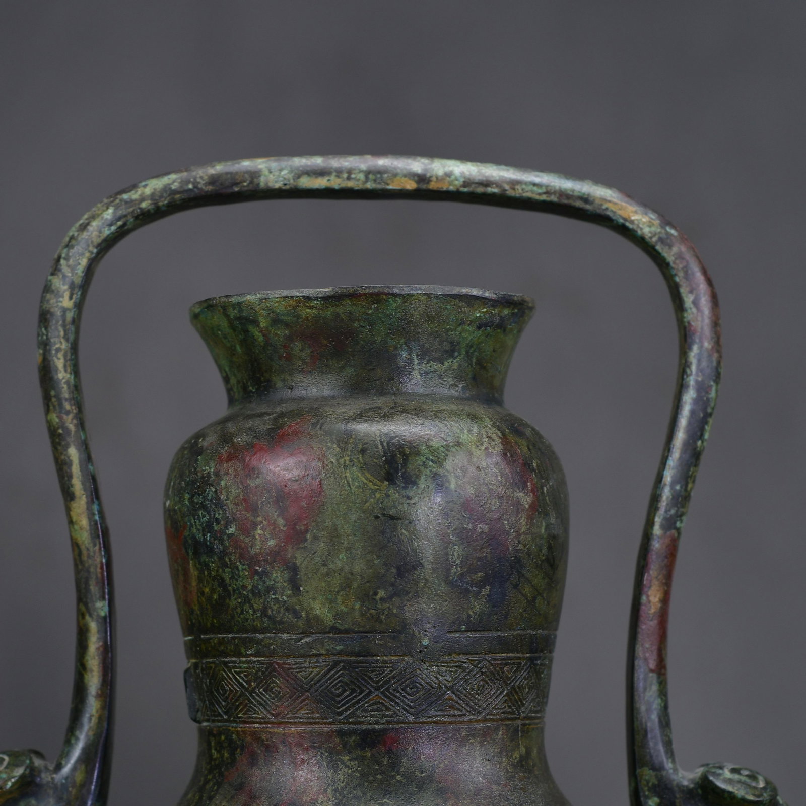 Vintage Bronze Handle Bottle - 2