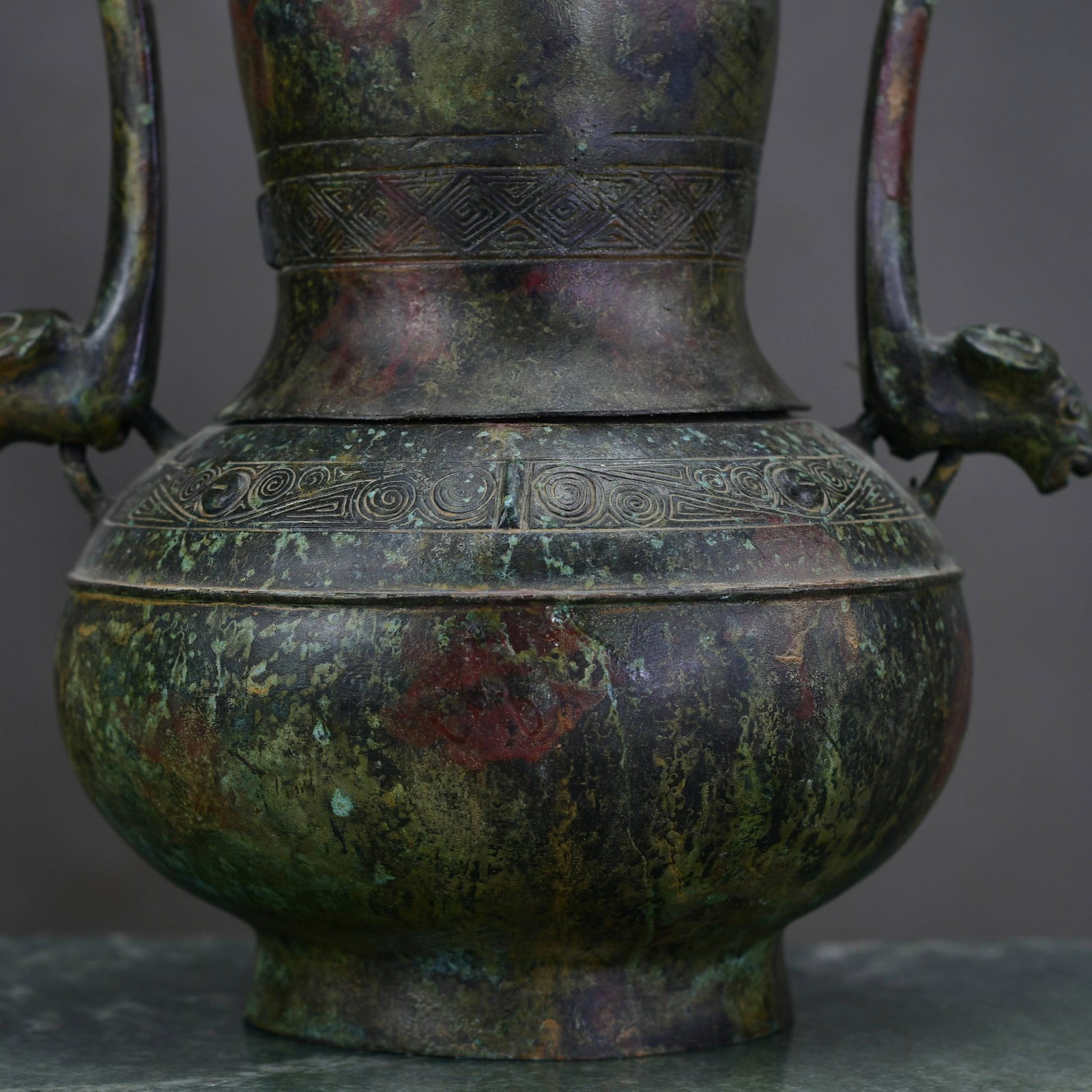 Vintage Bronze Handle Bottle - 3