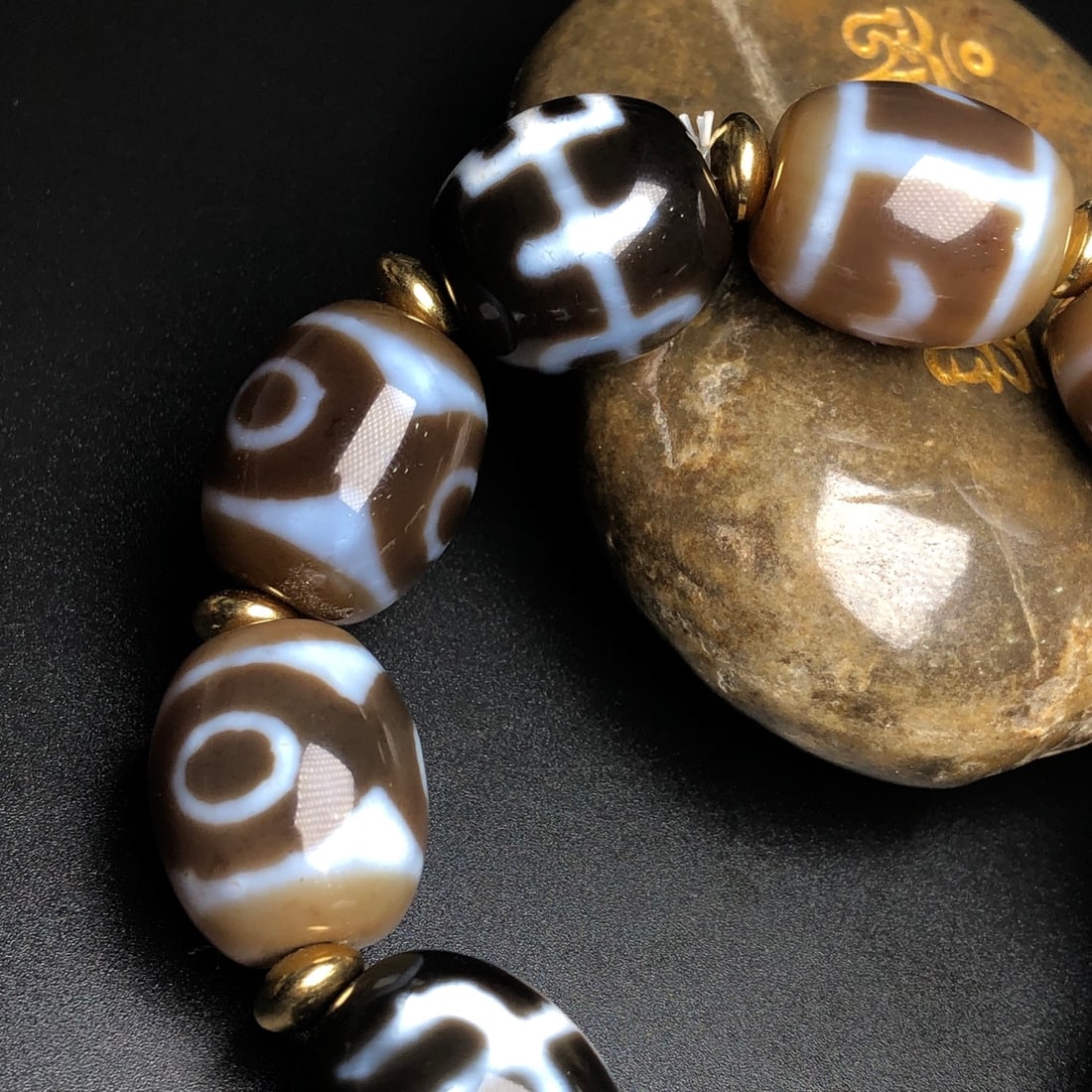Old Tibetan DZI Agate Hand Chain - 6