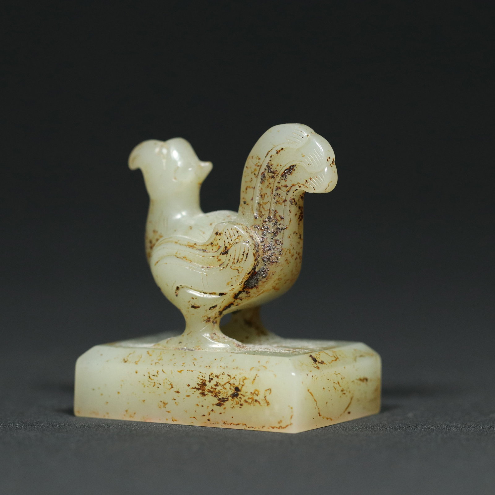 Vintage Hetian Jade Rooster Small Seal - 5