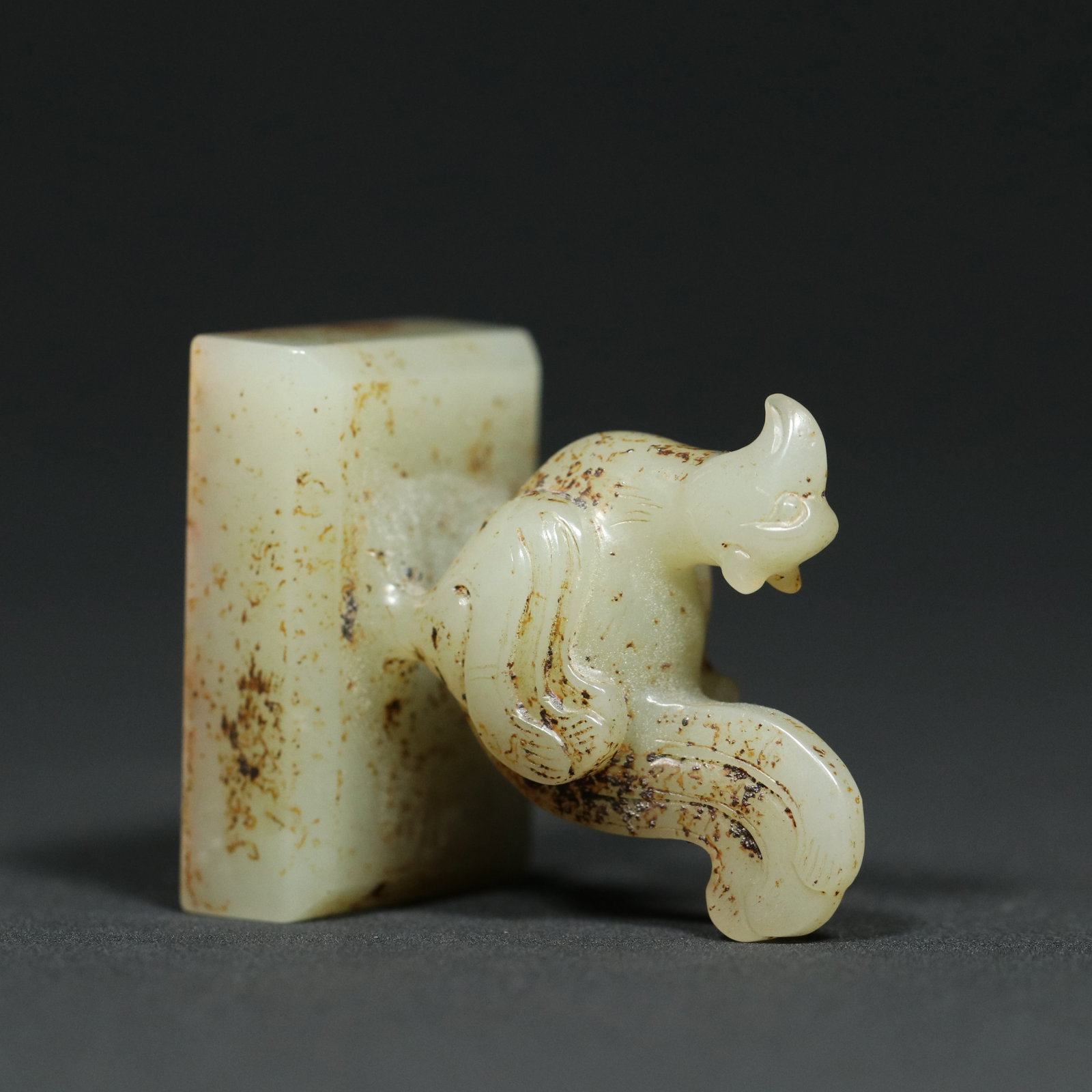 Vintage Hetian Jade Rooster Small Seal - 6