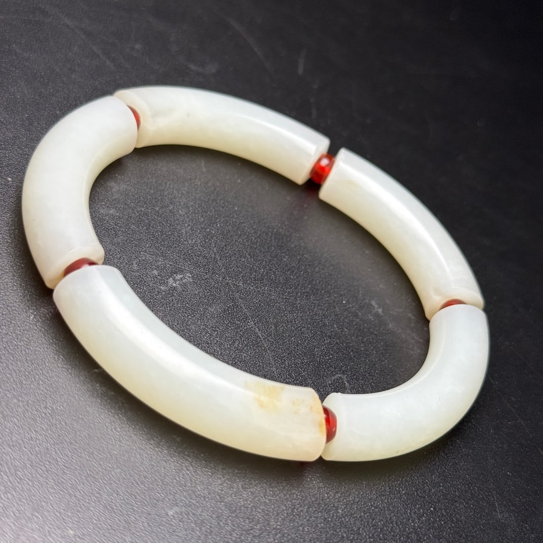 Old Hetian Jade Bracelet - 6
