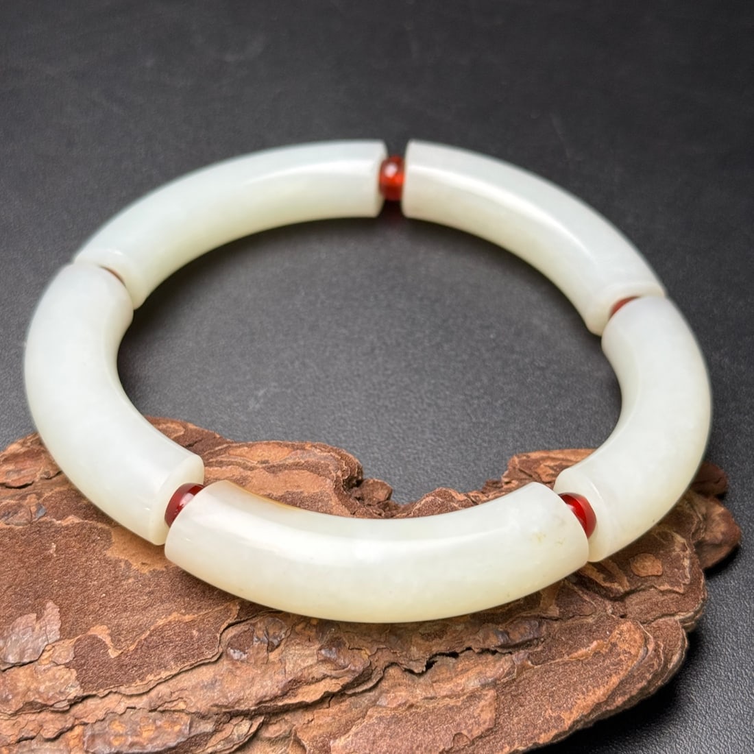 Old Hetian Jade Bracelet - 7