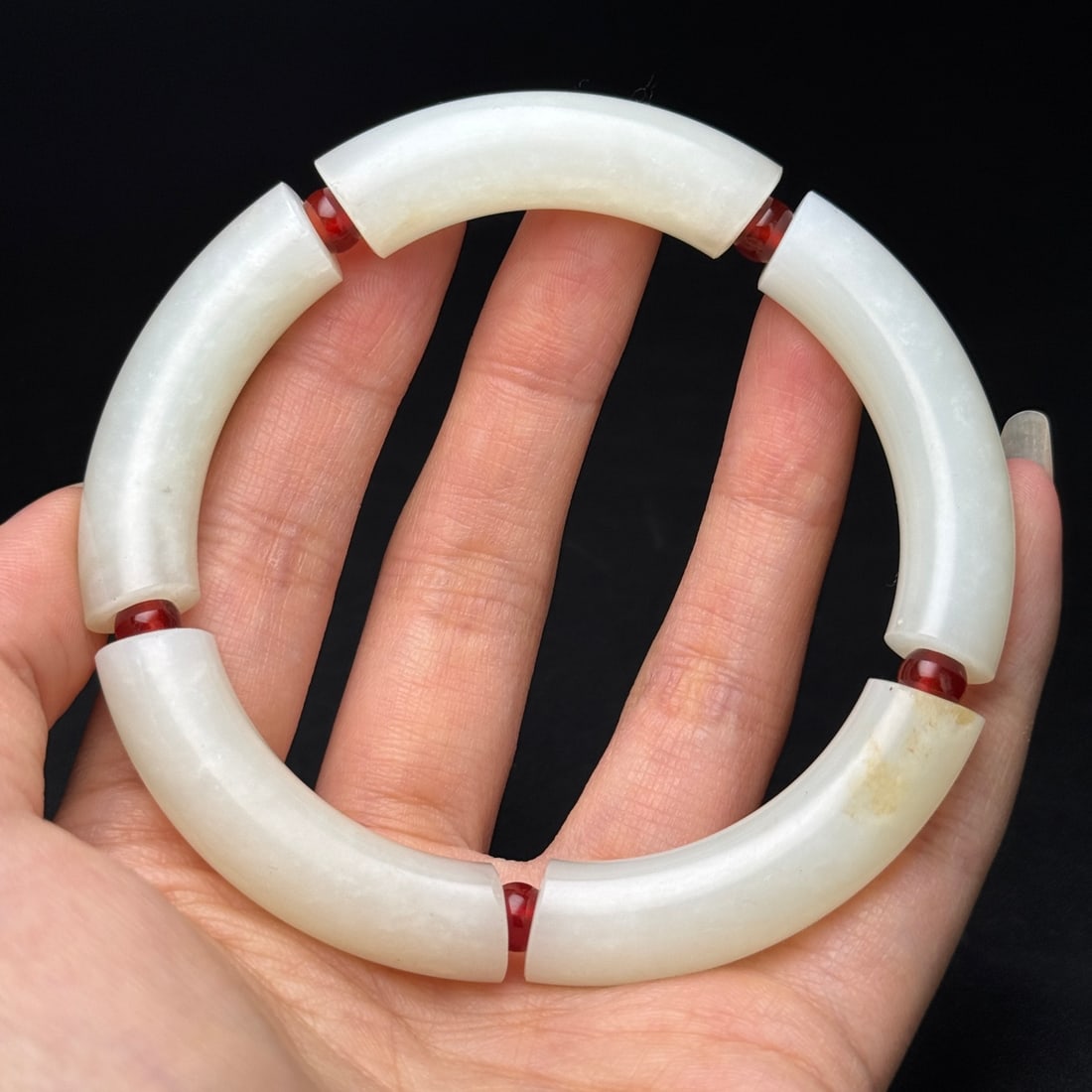 Old Hetian Jade Bracelet - 8