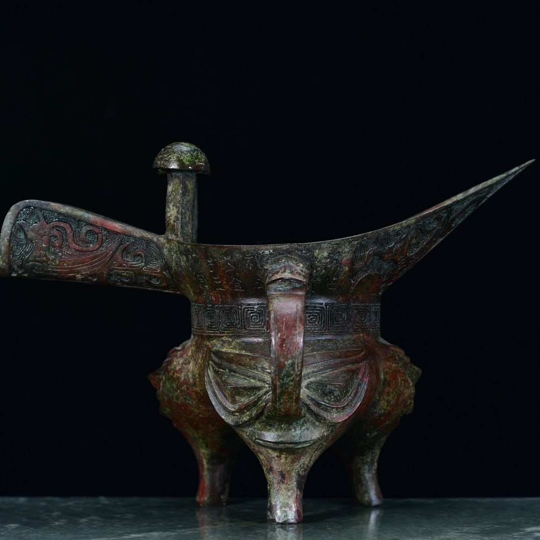 Old Bronze Wine Cup: Title: Old Hetian Jade Dragon Pendant Date/Period: After2124 Origin: Chinese Dimension: 59x80x25(mm) 2.32x3.15x0.98(inches) Weight 0.35 lbs/157g Materials: Hetian Jade Reserve: $349.00 Shipping: Domes