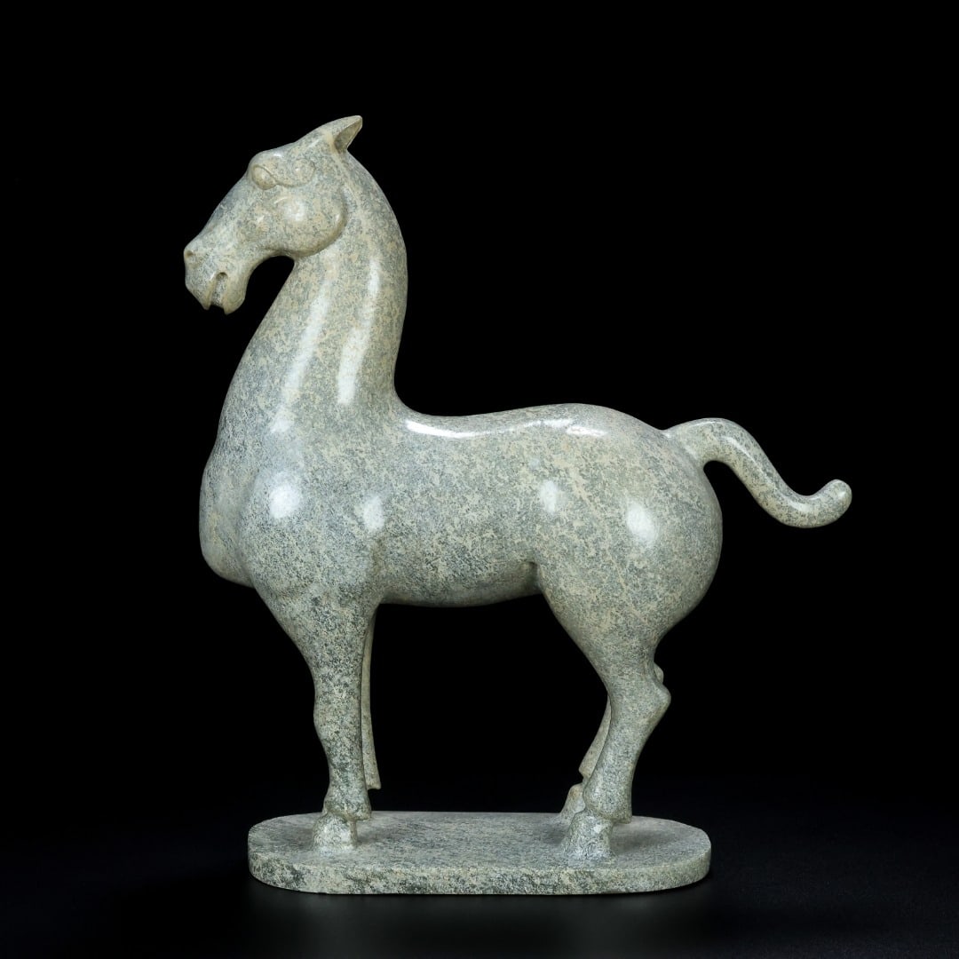 Vintage Hetian Jade Statue - Horse: Title: Old Hetian Jade Dragon Pendant Date/Period: After2130 Origin: Chinese Dimension: 59x80x25(mm) 2.32x3.15x0.98(inches) Weight 0.35 lbs/157g Materials: Hetian Jade Reserve: $2,388.00 Shipping: Dom