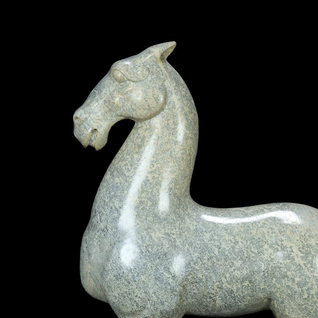 Vintage Hetian Jade Statue - Horse - 2
