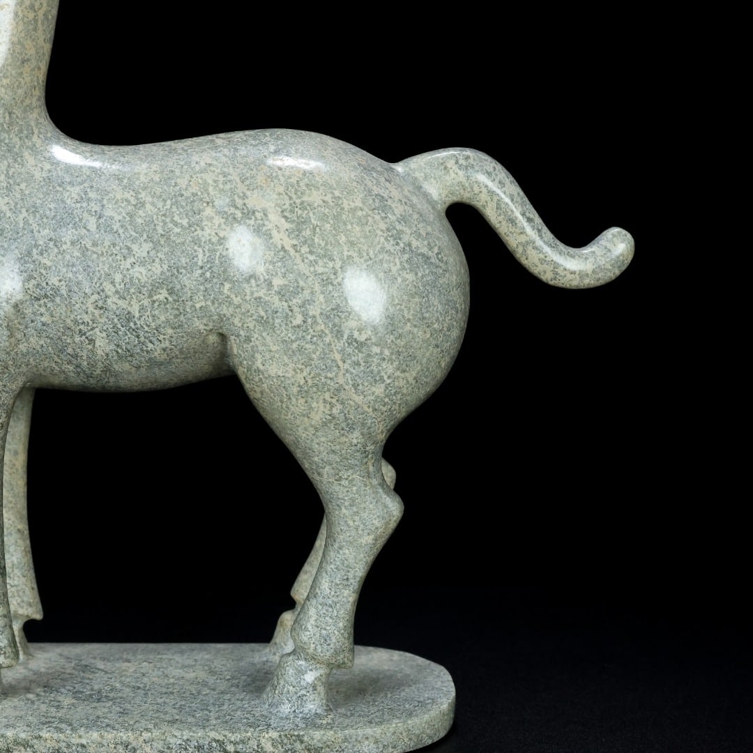 Vintage Hetian Jade Statue - Horse - 3