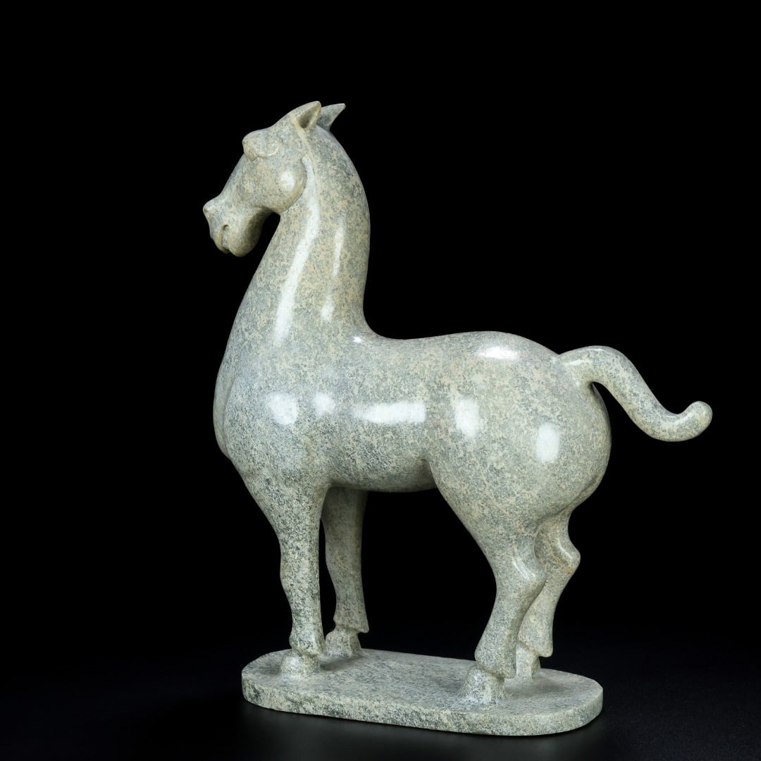 Vintage Hetian Jade Statue - Horse - 4