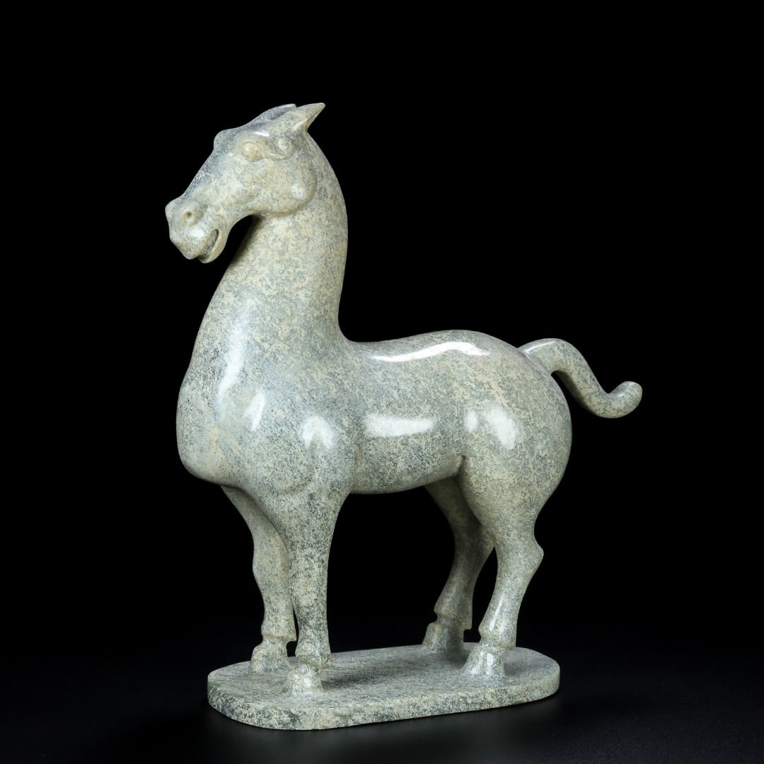 Vintage Hetian Jade Statue - Horse - 5