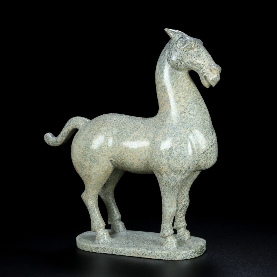 Vintage Hetian Jade Statue - Horse - 6