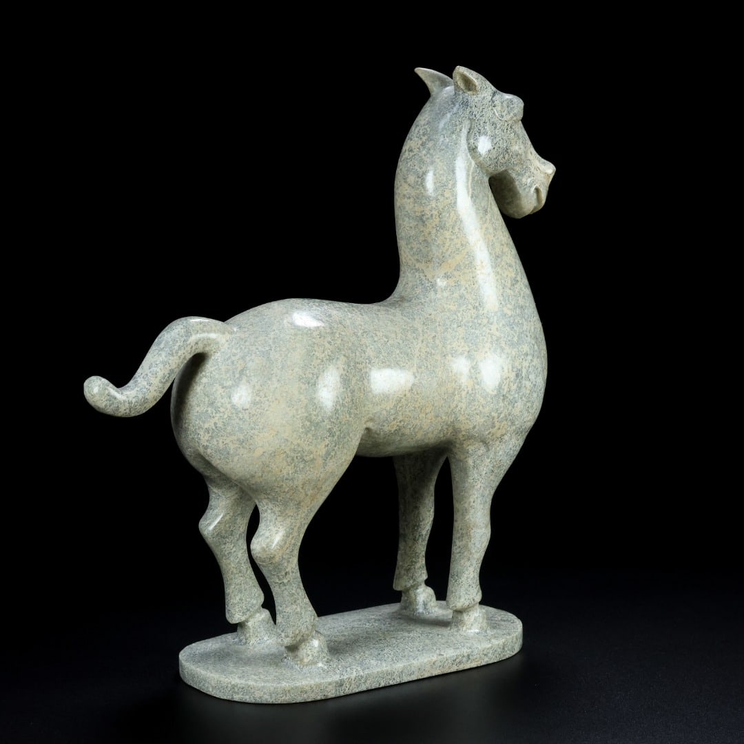 Vintage Hetian Jade Statue - Horse - 7