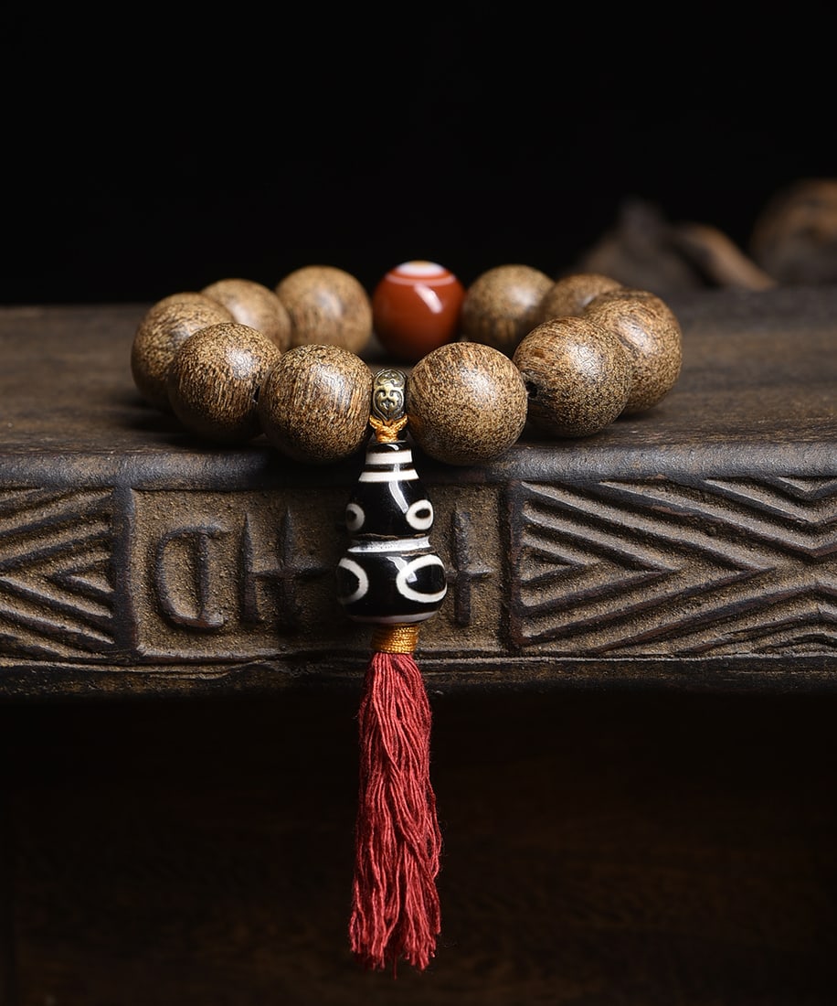 16mm Chenxiang Wood Beads Bracelet Bangle - 2